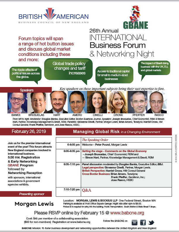 26th Annual International Business Forum & Networking Night Registration