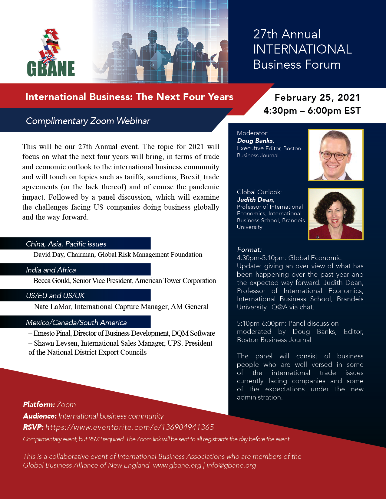 27th Annual International Business Forum & Networking Night Registration